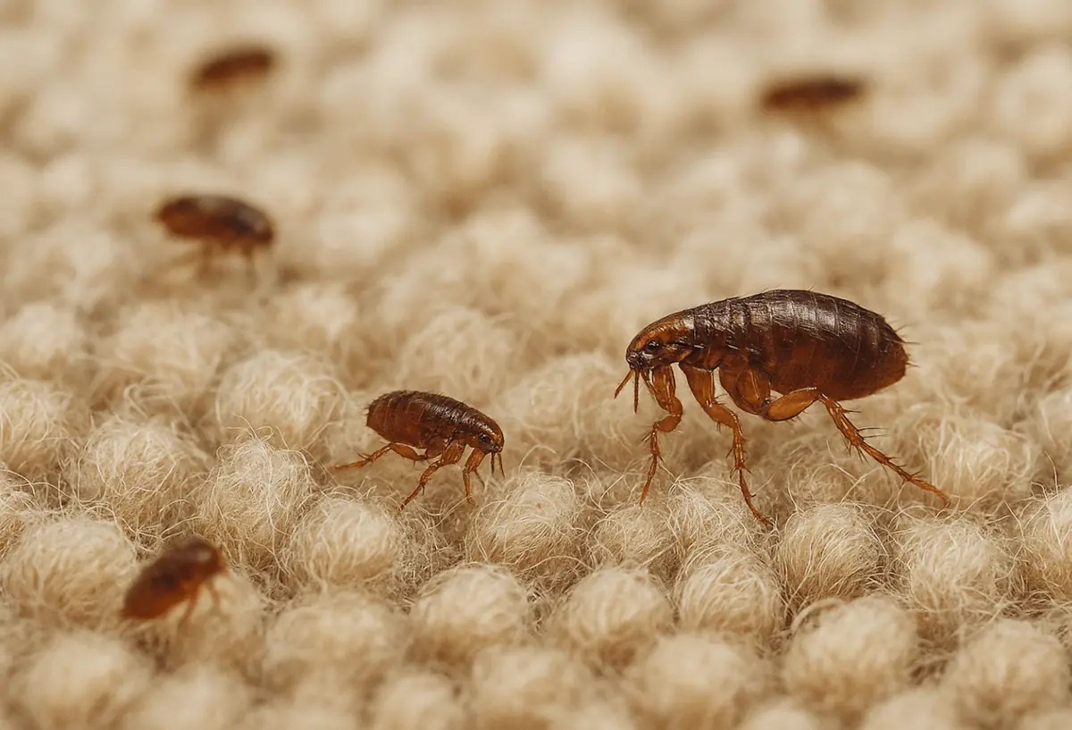 Fleas on a carpet