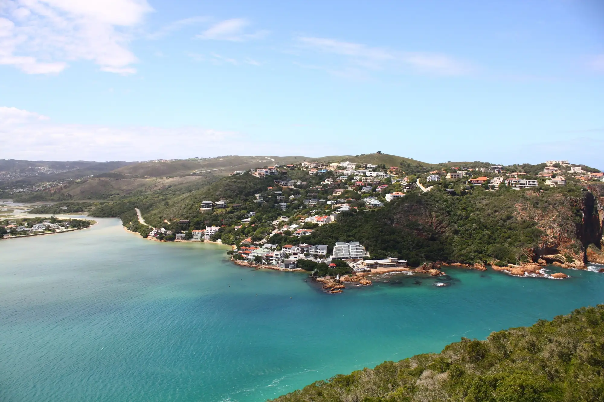 The Knysna Heads and lagoon from Featherbed