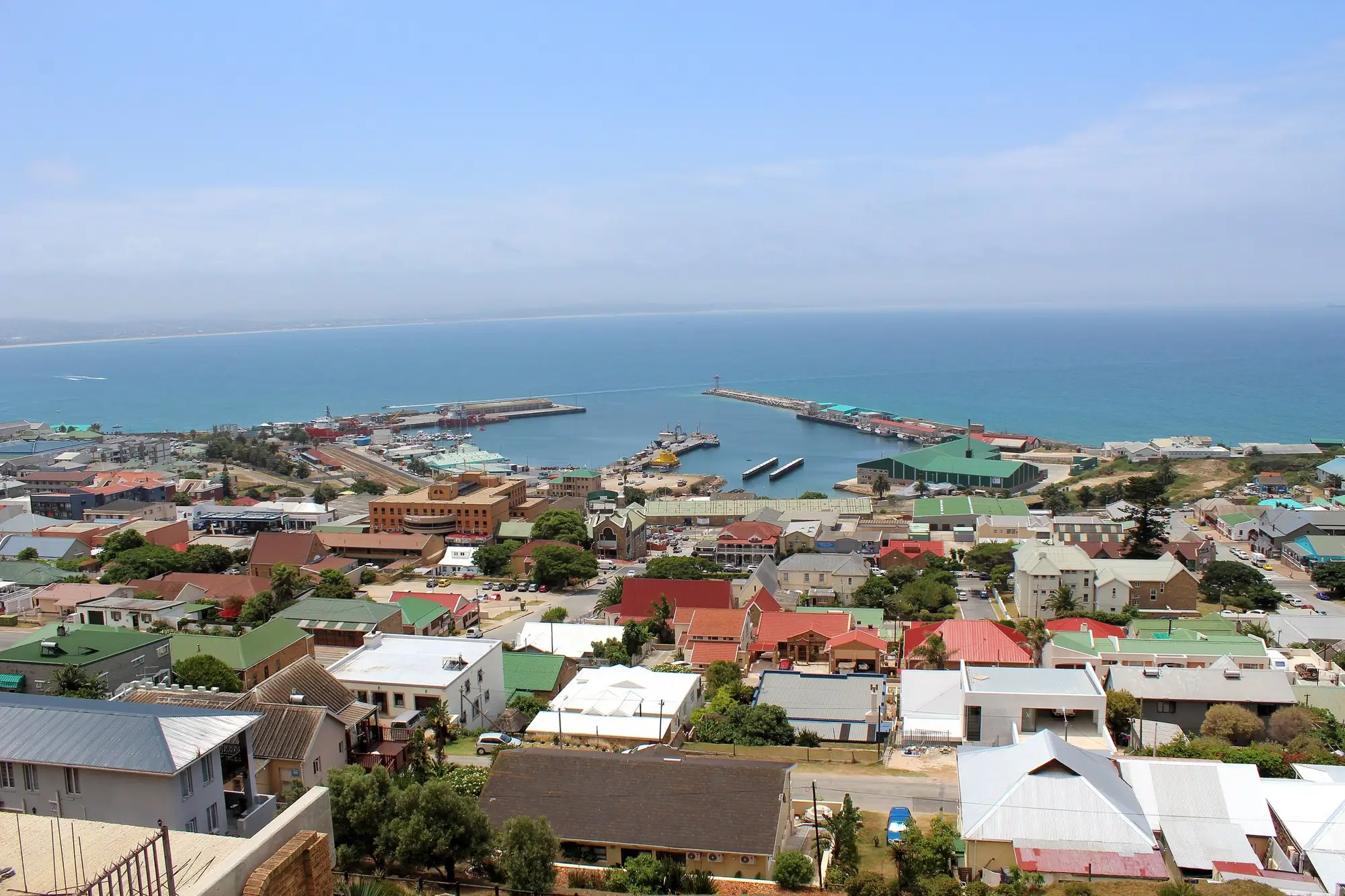 Mossel Bay harbour and town